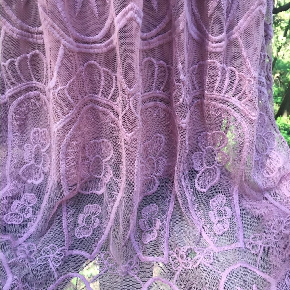 She + Sky   Lilac stretchy lace  panel pastel maxi dress, HPx3 - Picture 5 of 11